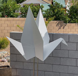  Stainless steel origami crane